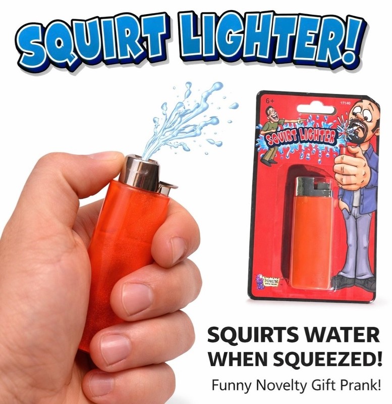 Funny PRACTICAL JOKE SET 6 Prank Kit Cigarette Squirt Pen Ring Lighter Squirting gallery