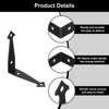 4Pcs Decorative Corner Brackets 2.4" x 2.4" x 0.6" l Bracket with Screw Black gallery