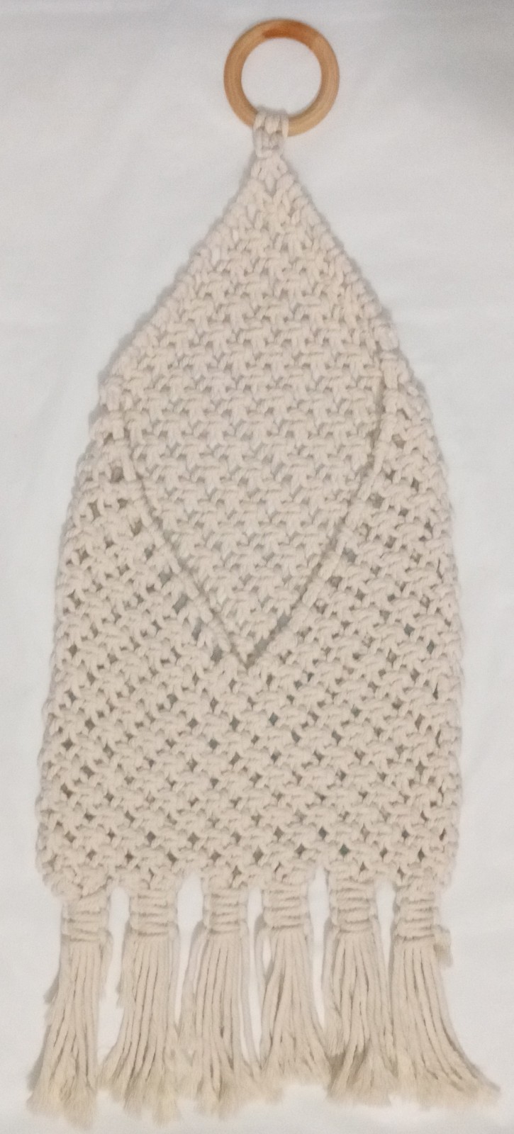 Macrame Wall Decor w/ Pocket Holder for Mail, Greenery, etc. 10x25" Boho gallery