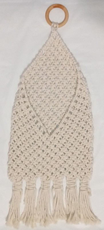 Macrame Wall Decor w/ Pocket Holder for Mail, Greenery, etc. 10x25" Boho gallery