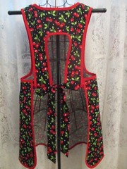 CHERRIES PRINT H-BACK APRON