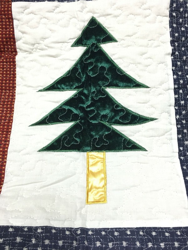 Happy Christmas Reversible Cotton Quilted Throw gallery