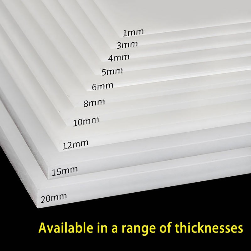 White Polypropylene Nylon Sheet Plastic Plate Board 2mm-20mmThick 100/200/300mm gallery