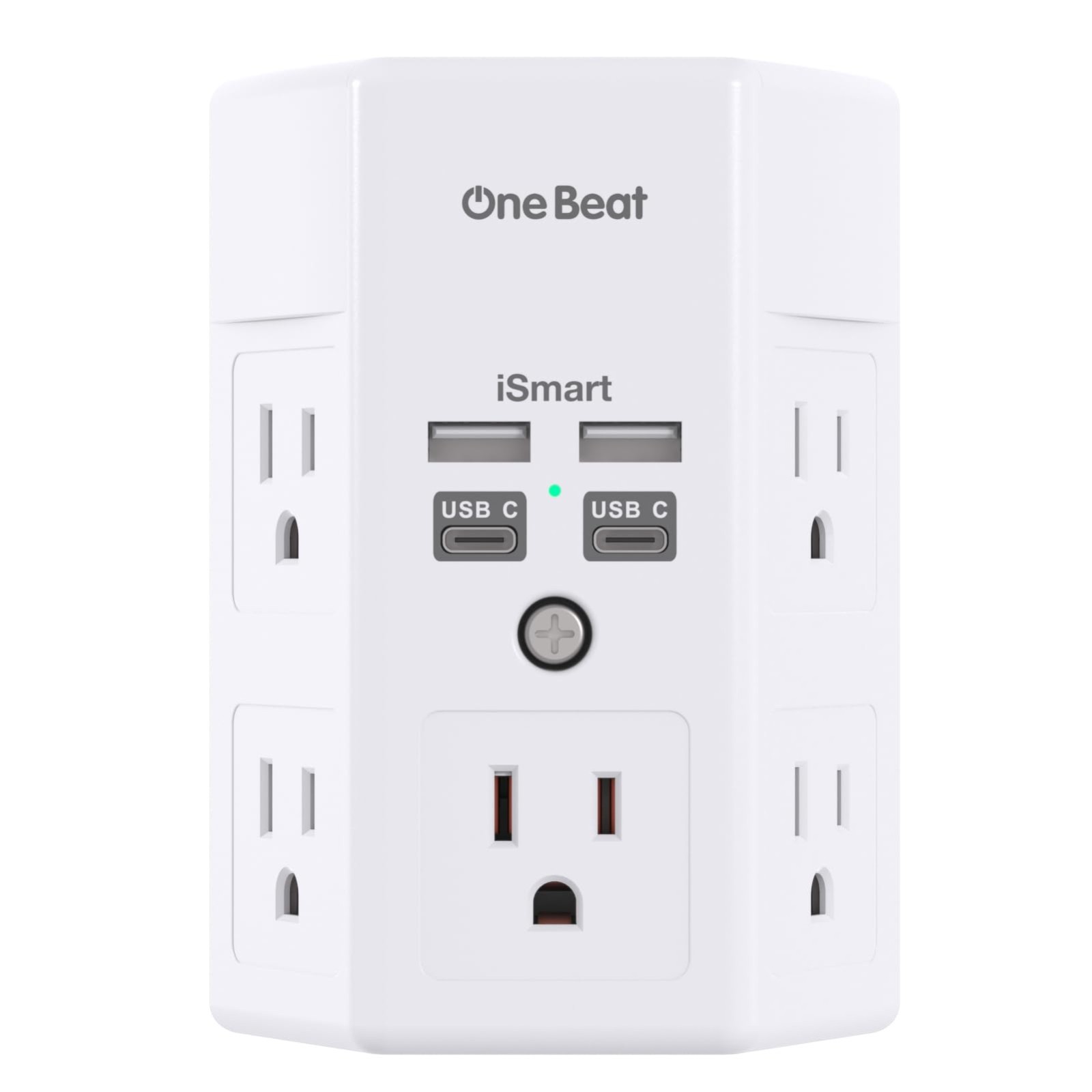 5 Outlet Extender Surge Protector Multi Plug Wall Adapter USB Charger Ports with gallery