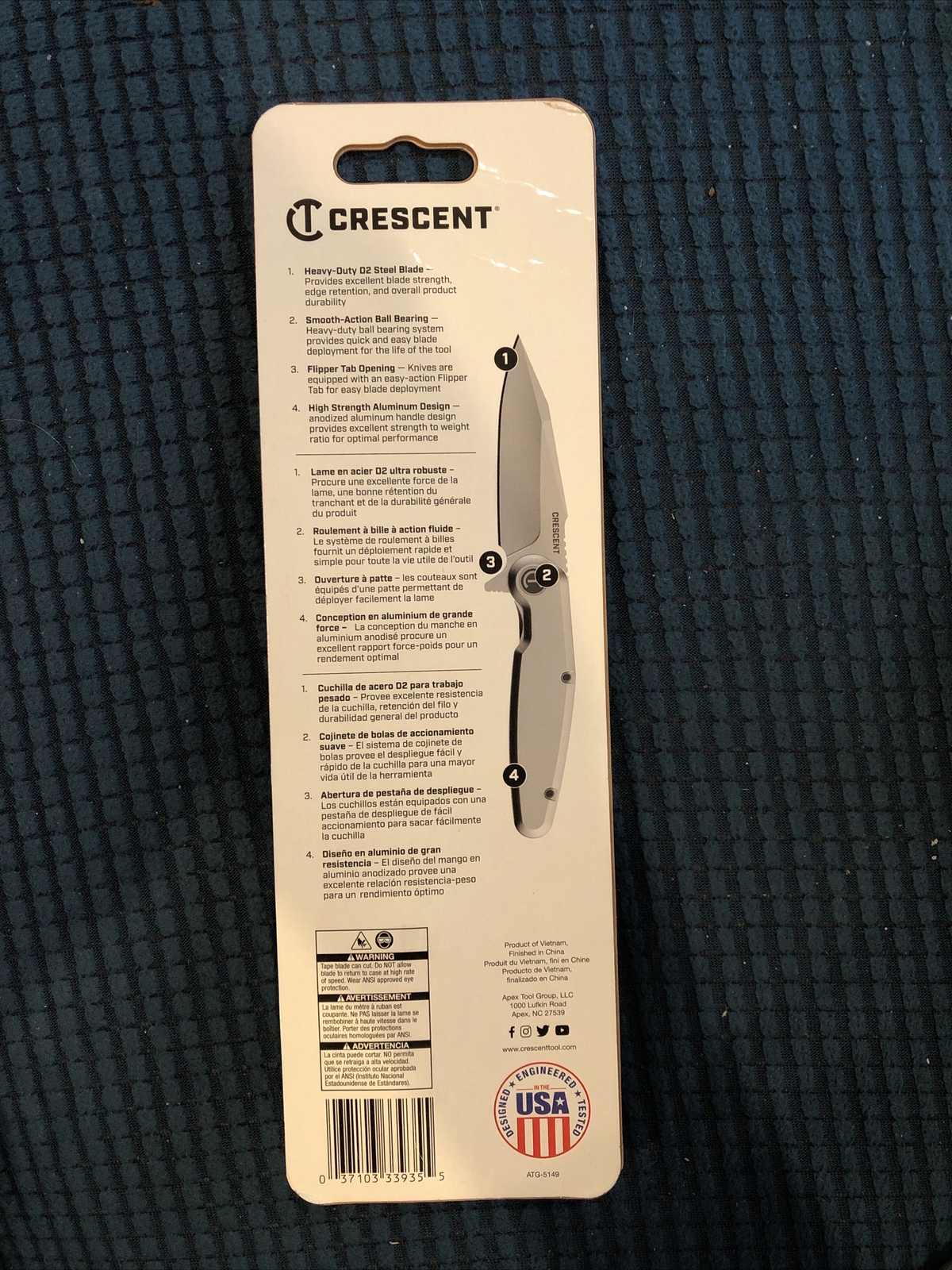 Crescent CPK350A 3-1/2 Inch Harpoon Blade Aluminum Handle Pocket Knife gallery