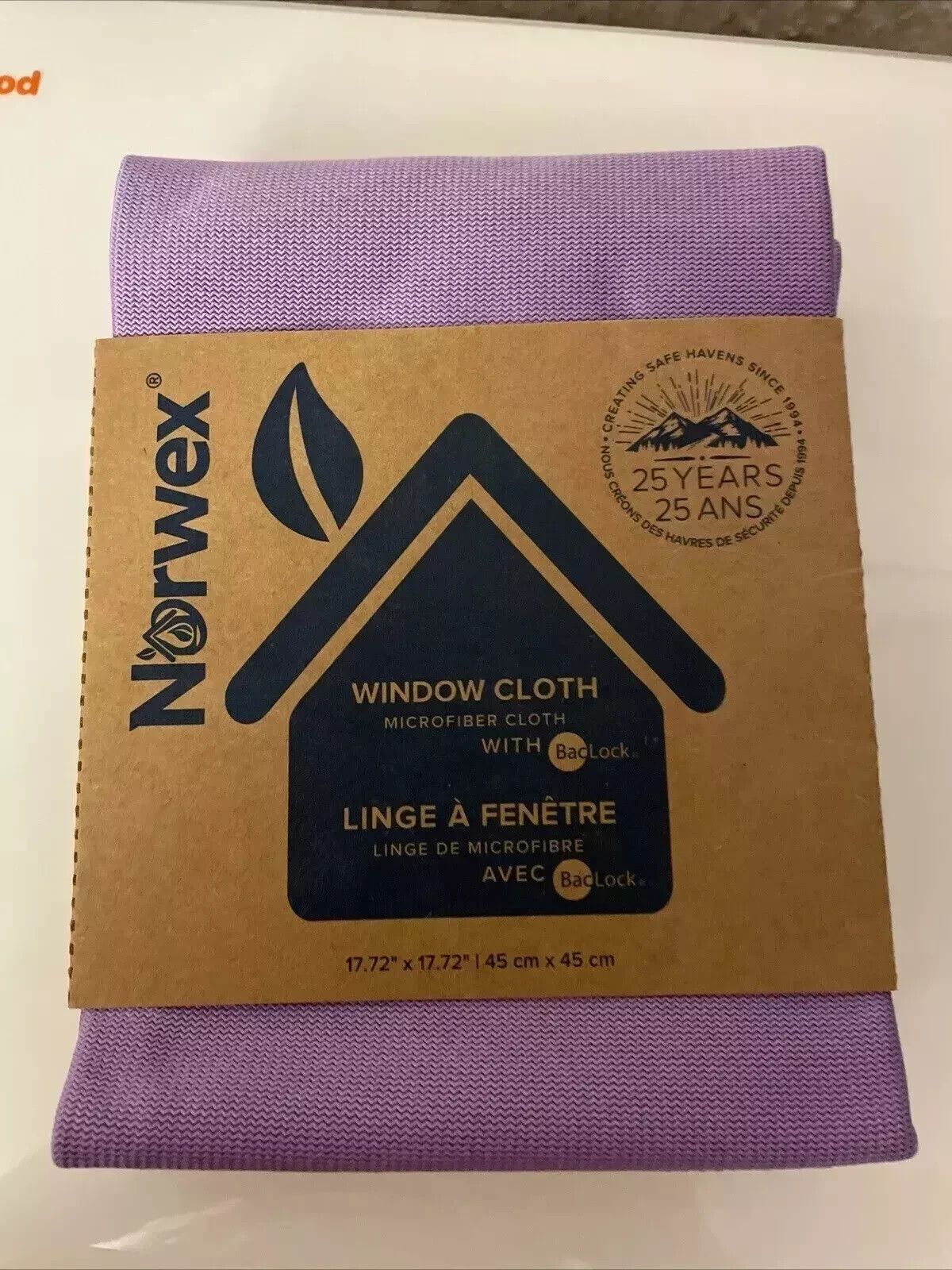 2 COUNTS (2 Pieces) Norwex Window Cloth - Purple - FAST FREE SHIPPING gallery