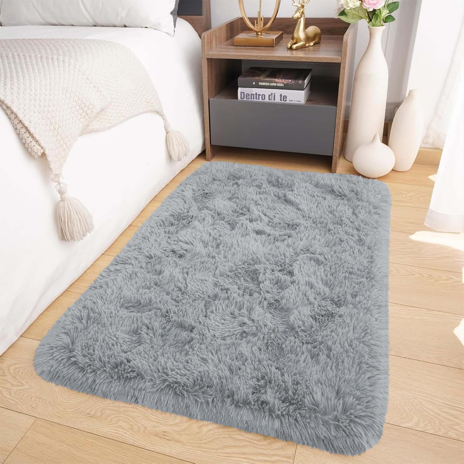 IR Imperial Rooms Small Bedside Rug, Area Rugs 2' x 3' (Rectangular), Grey gallery