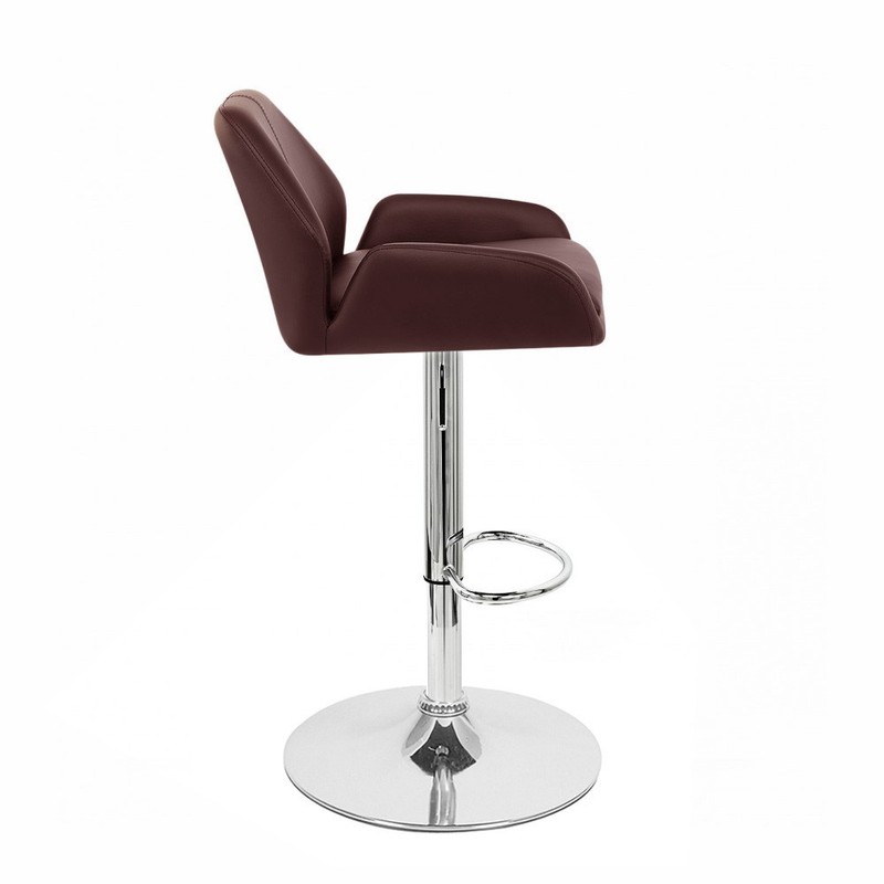 NEW! MODERN LEATHER BAR STOOL ADJUSTABLE - ADJUSTING HEIGHT BARSTOOL CHAIR-TESLA gallery