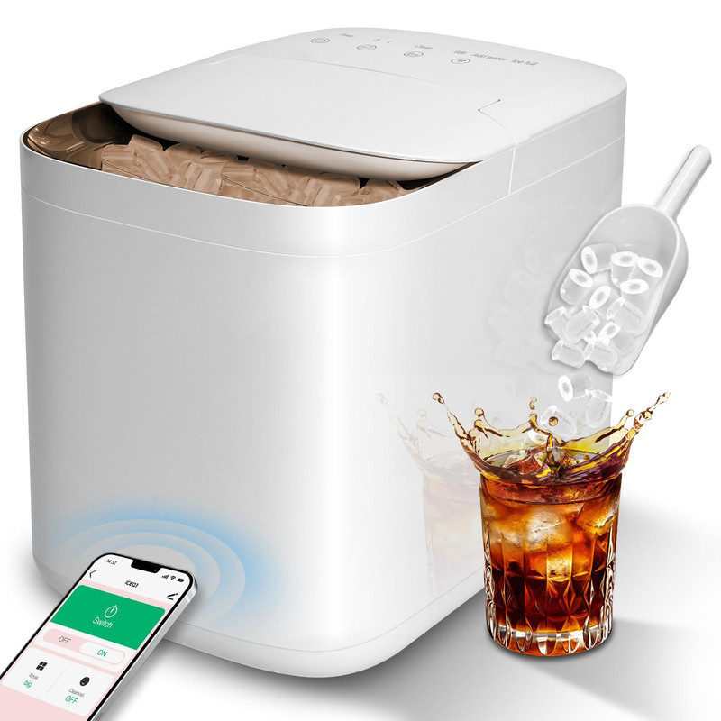 Ice Makers Countertop - Pebble Ice Maker Machine with App, 30 Mins Self Cleaning gallery