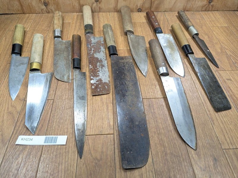 BROKEN DAMAGED Japanese Chef's Kitchen Knife Vintage Japan HOCHO KH234 gallery