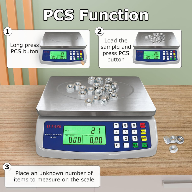 Large Digital Kitchen Scale 40Kg/88Lb Stainless Steel Price Computing Scale Coun gallery