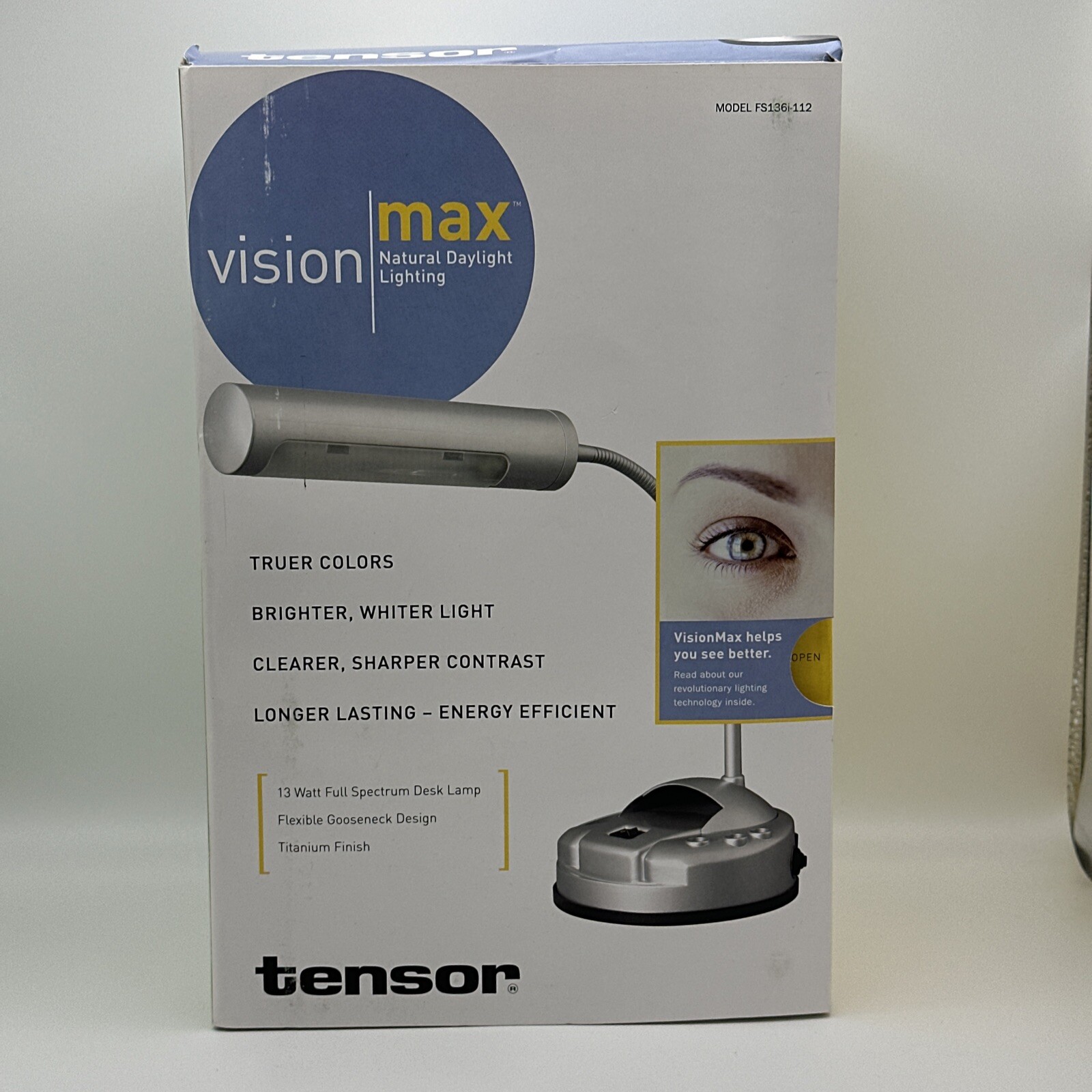 TENSOR 13W Full Spectrum Adjustable Gooseneck Desk Lamp FS136i-112 NEW gallery