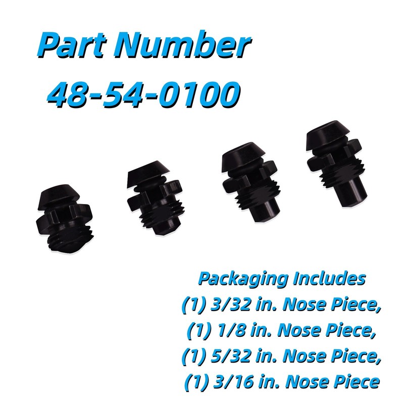 4Pcs For 2550 Rivet Tool Retention Nose Pieces 48-54-0100 3/32 1/8 5/32 3/16In gallery