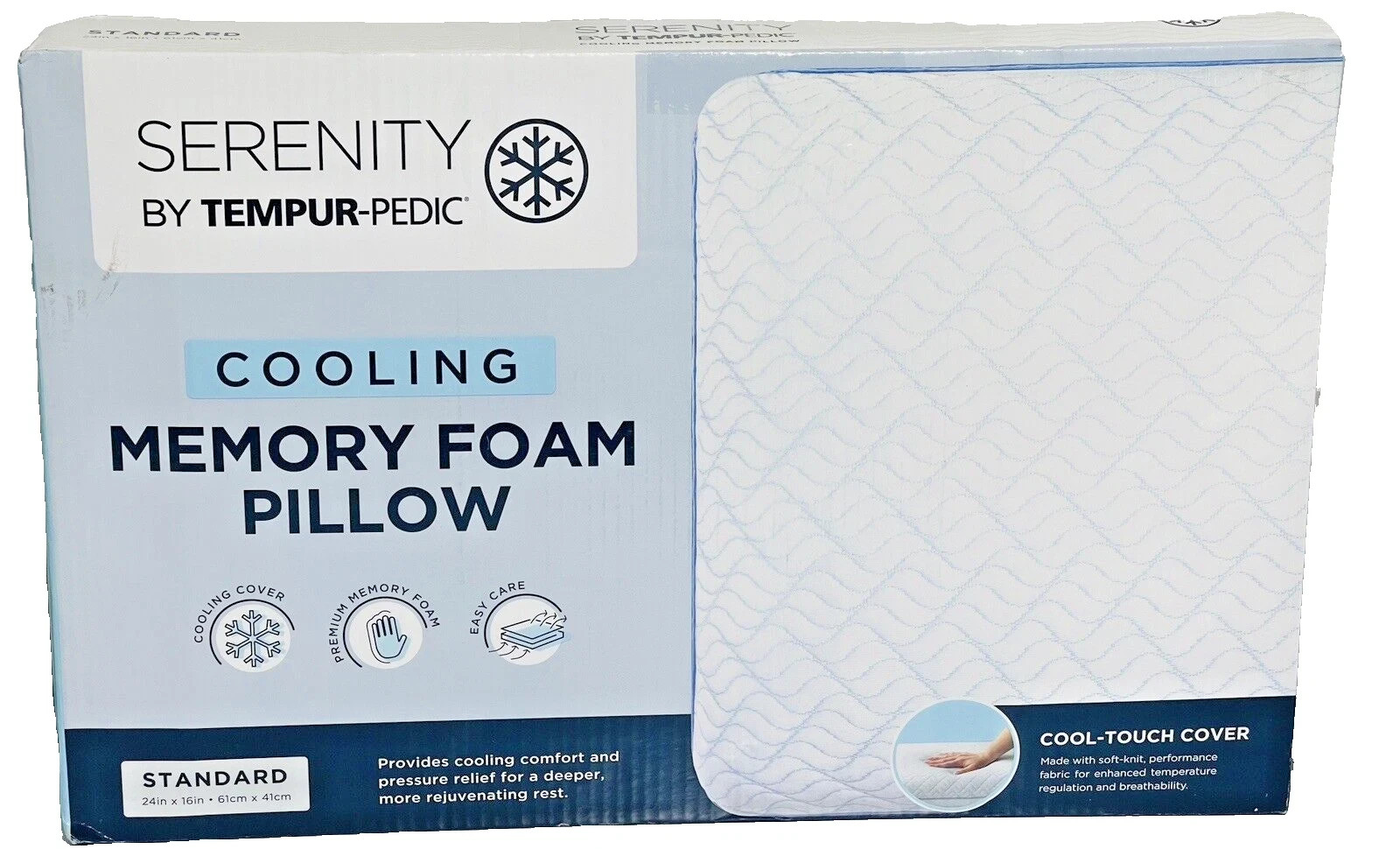 Serenity by Tempur-Pedic Cooling Memory Foam Pillow - Standard Open Box gallery