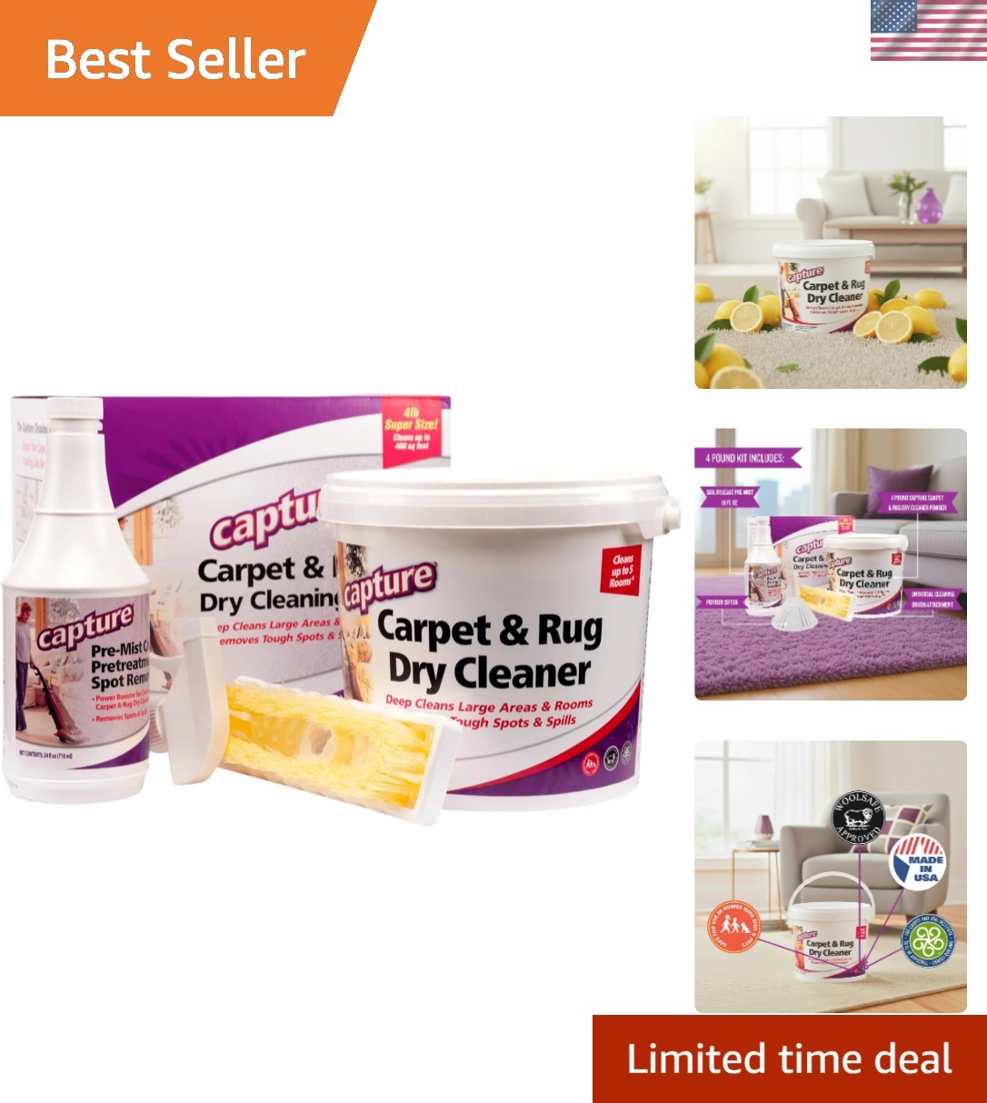 Complete Carpet & Upholstery Cleaning Solution - 64oz Pet Stain Eliminator gallery
