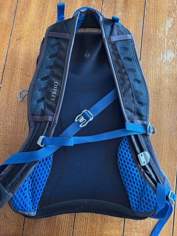 Osprey SYLVA 5 Hiking Backpack, Grey/Blue, with Raincover 4
