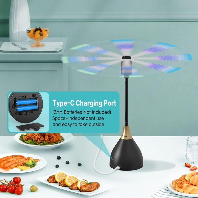 Fly Fans for Table,3 PACK Fly Repellent Fan Upgraded Keep Flies Away For Home,m gallery
