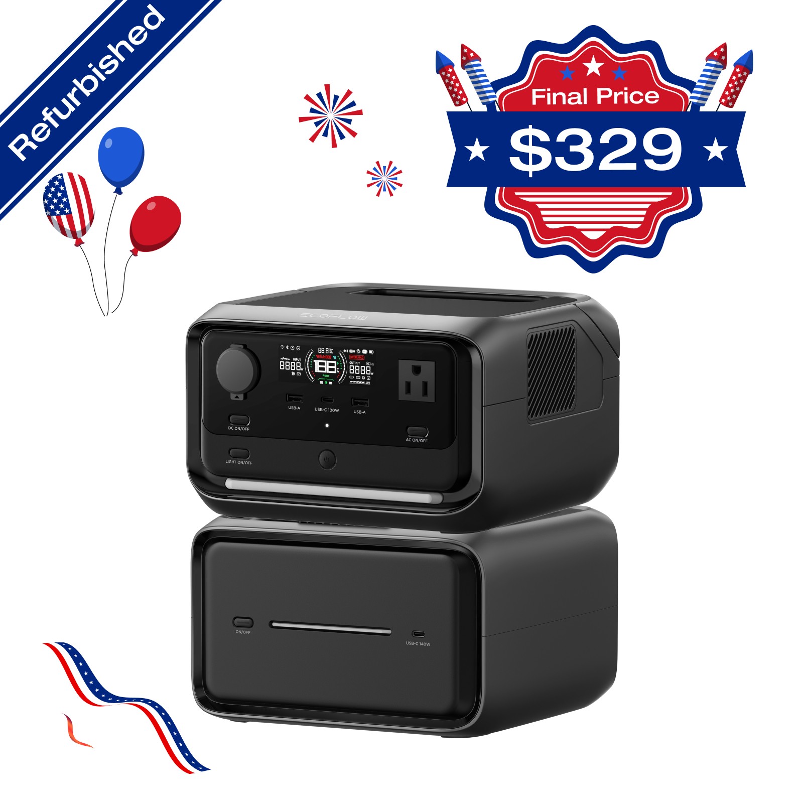 EcoFlow 858Wh River 3 Plus Portable Power Station with EB600 Extra Battery gallery