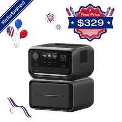 EcoFlow 858Wh River 3 Plus Portable Power Station with EB600 Extra Battery