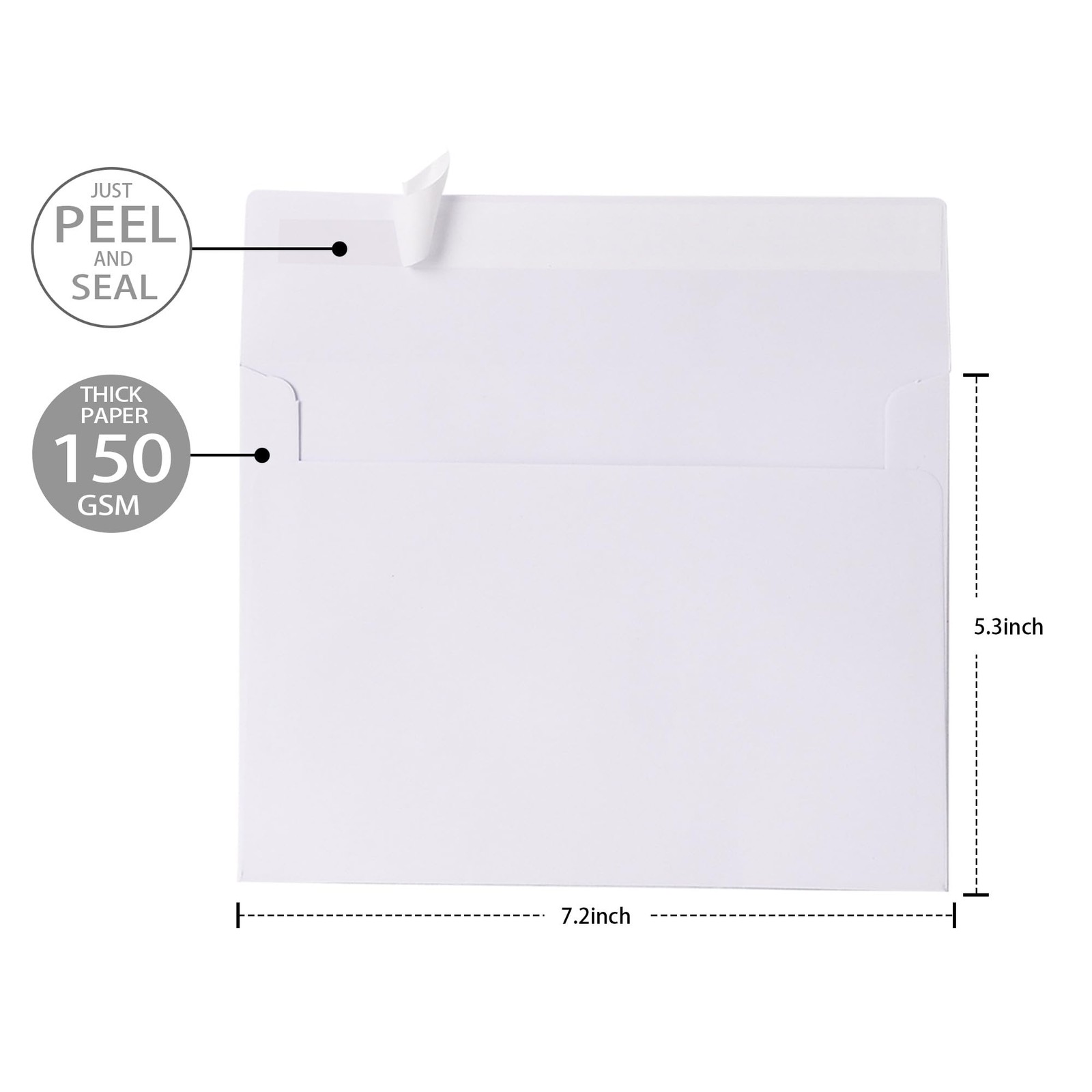 Janvale 5x7 Envelopes 50 Pack, A7 White for 5.5x7.5, gallery