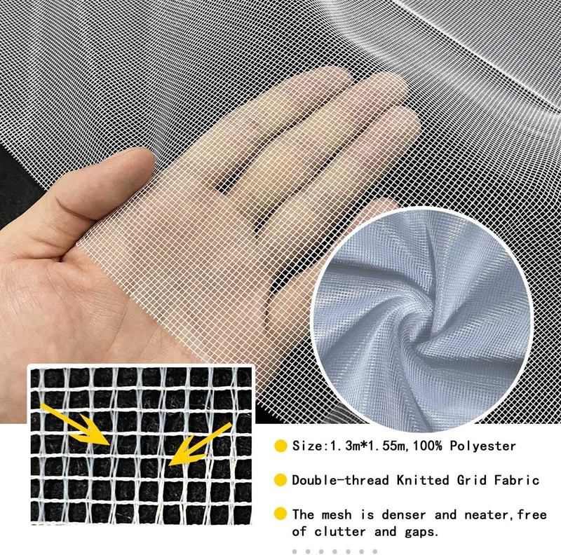 Window Screen Mesh Magic Curtain Self-Adhesive Fly Bug Insect Mosquito Net White gallery