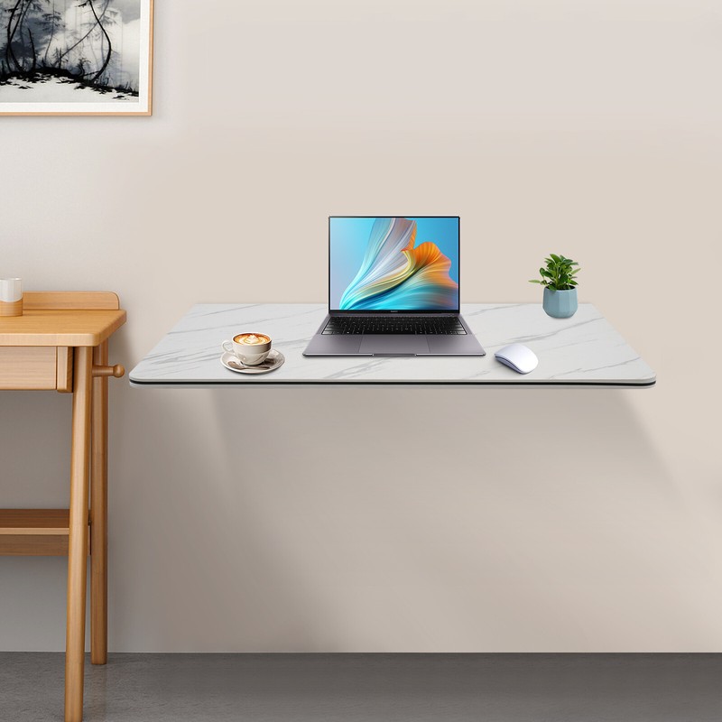 Folding Wall Desk Wall-mounted Foldable Table Wall Mounted Laptop Table Desk gallery