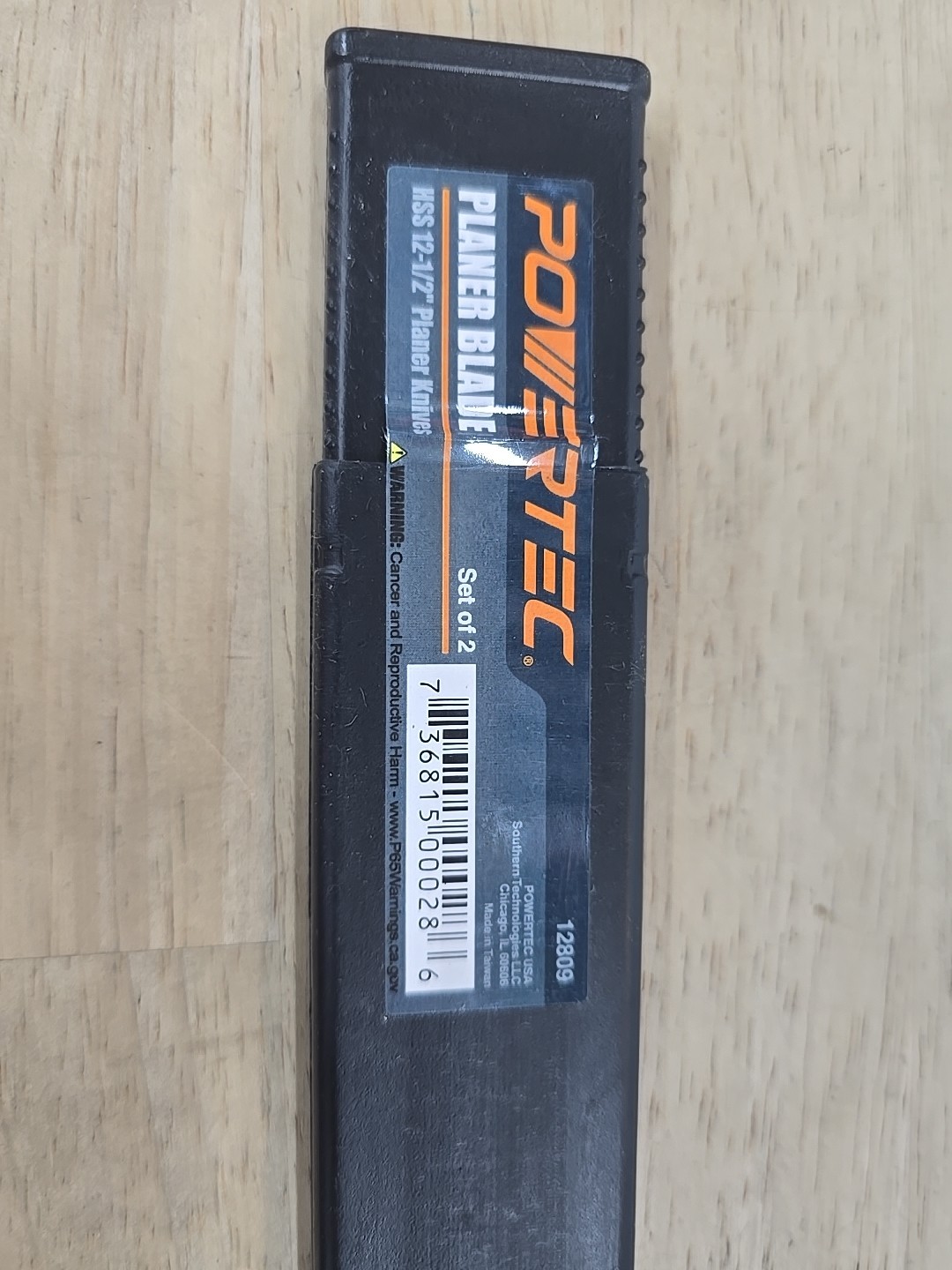 (QTY 2) PowerTec 12809 12-1/2" Planer Blade Knife High Speed Steel Silver gallery