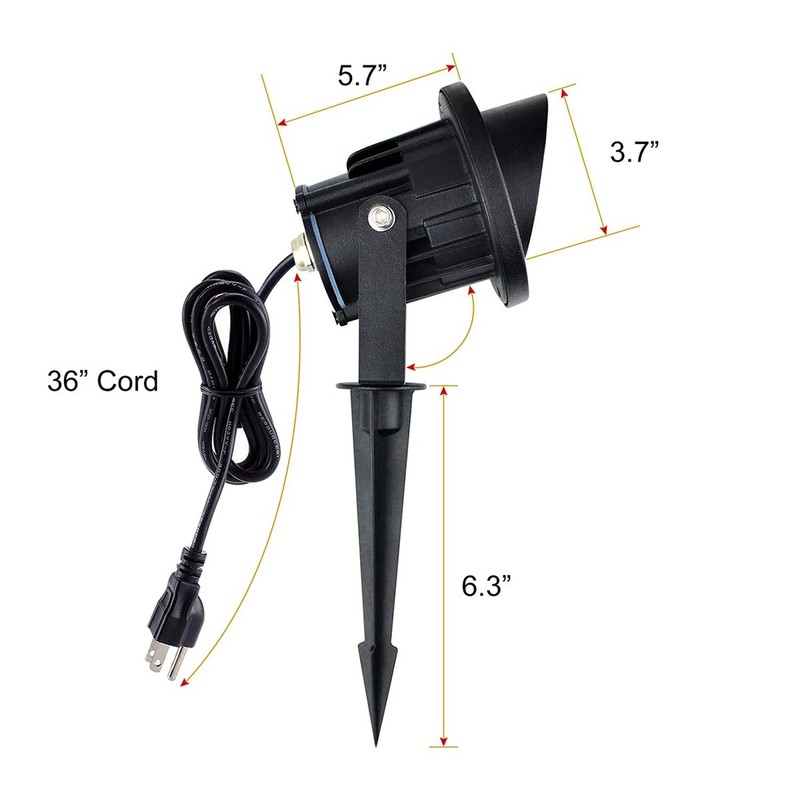 GBS9809 Flag Light Plug in Spotlight, 9W LED Outdoor Landscape Spotlight 120V... gallery