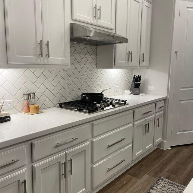 Brushed Nickel Modern Kitchen Cabinet Handles Drawers Pulls Knob Stainless Steel gallery