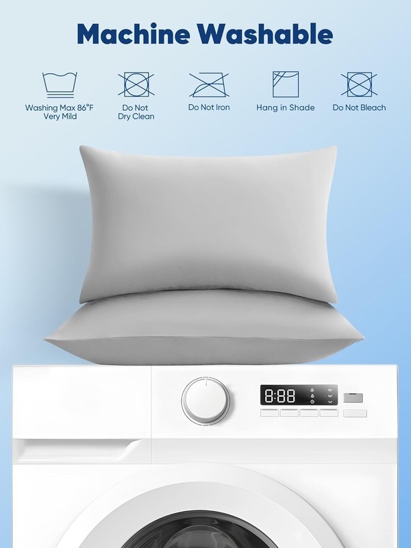 Standard Queen Size Pillowcase Set - 400 Thread Count, 100% Cotton Sateen, Set gallery