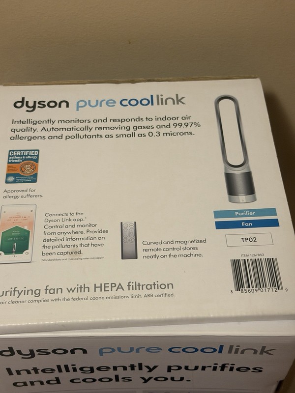 Dyson Pure Cool Link TP02 Wi-Fi Enabled Air Purifier White/Silver gallery