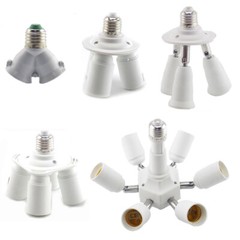 3/4/6 in1 E27 to E27 Base Socket Adapter Splitter Holder For LED Light Bulbs