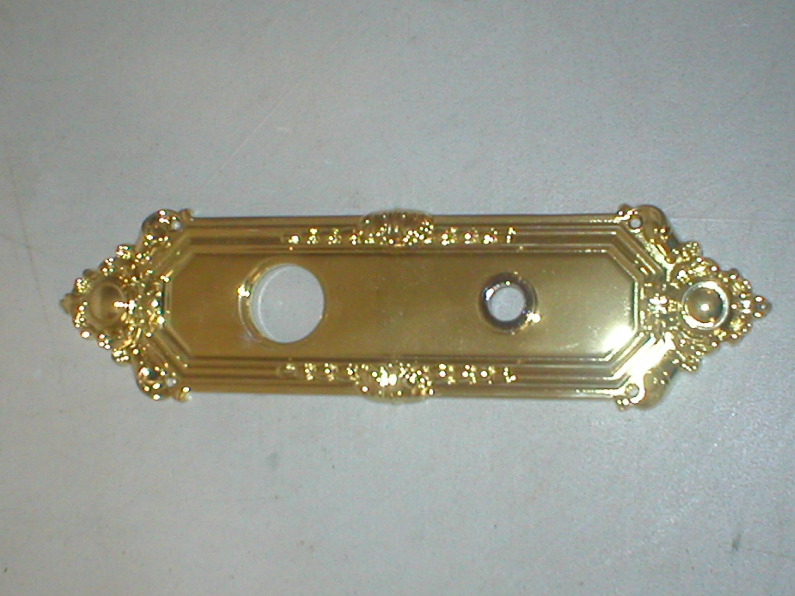 Single Piece Baldwin Door Interior Escutcheon Plate Polished Brass Finish 3"x11" gallery