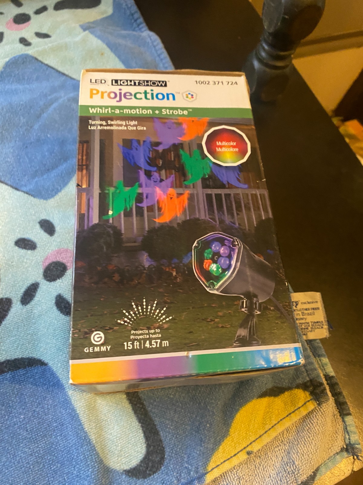 Gemmy LED Lightshow Projection Kaleidoscope Turning/Swirling Multi-Color 20ft gallery