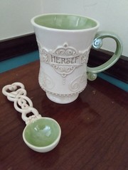 ☕ ☘ Grasslands Road Celtic “Herself” Irish Ireland Coffee Tea Mug Cup Org Spoon