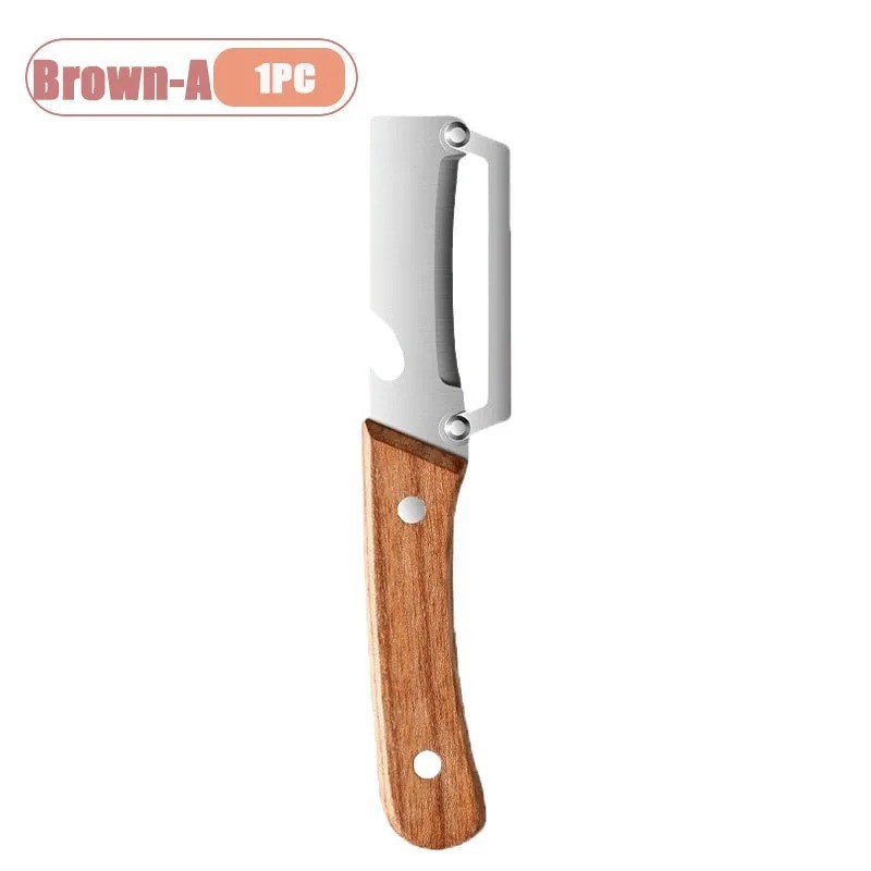 2 PCS 3-in-1 Multifunctional Vegetable Peeler with Wooden Handle,Julienne Slicer gallery