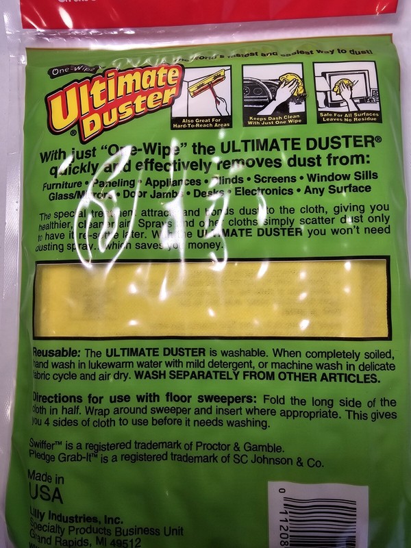 Vintage Guardsman One-Wipe Ultimate Duster Cloth Large Treated Yellow Cleaning gallery