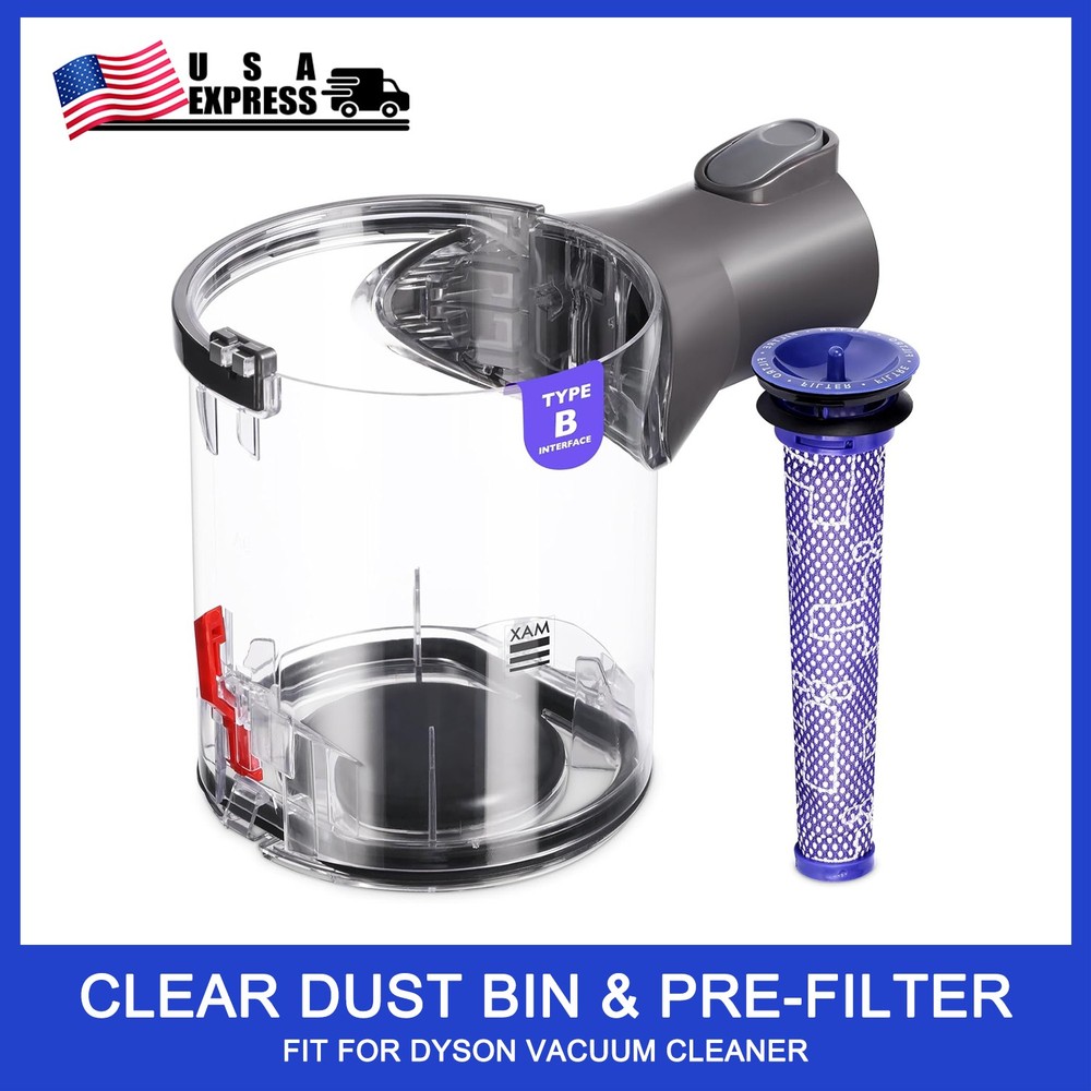 Canister Dust Bin Replace 965660-01 Type B Interface for Dyson V6 DC58 DC59 DC62