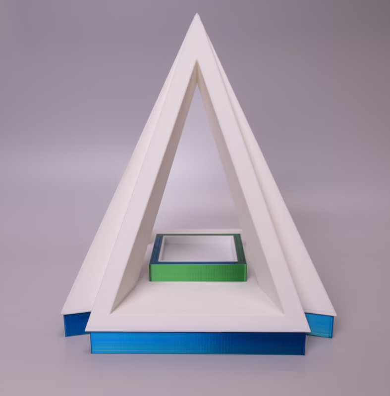 Pyramid LED Table Lamp Color Changing with Remote, Modern Desk Night Light gallery