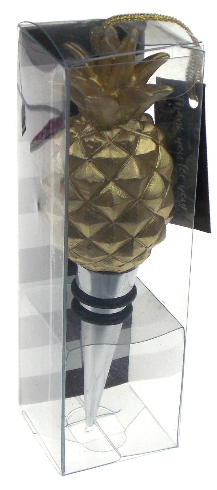 Roman Gold Pineapple Bottle Stopper Lot 2 Metal Gift gallery