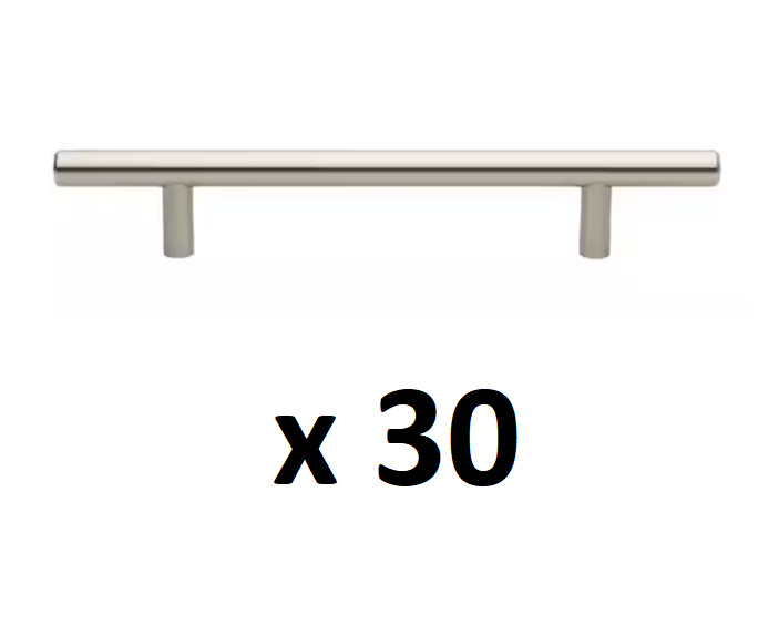 *30* GlideRite 5 in. Center-to-Center Stainless Steel Finish Cabinet Bar Pulls gallery