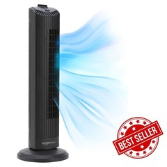 Basics Oscillating Tower Fan 71 cm with 60 Degree Angle for Bedroom, Living Room