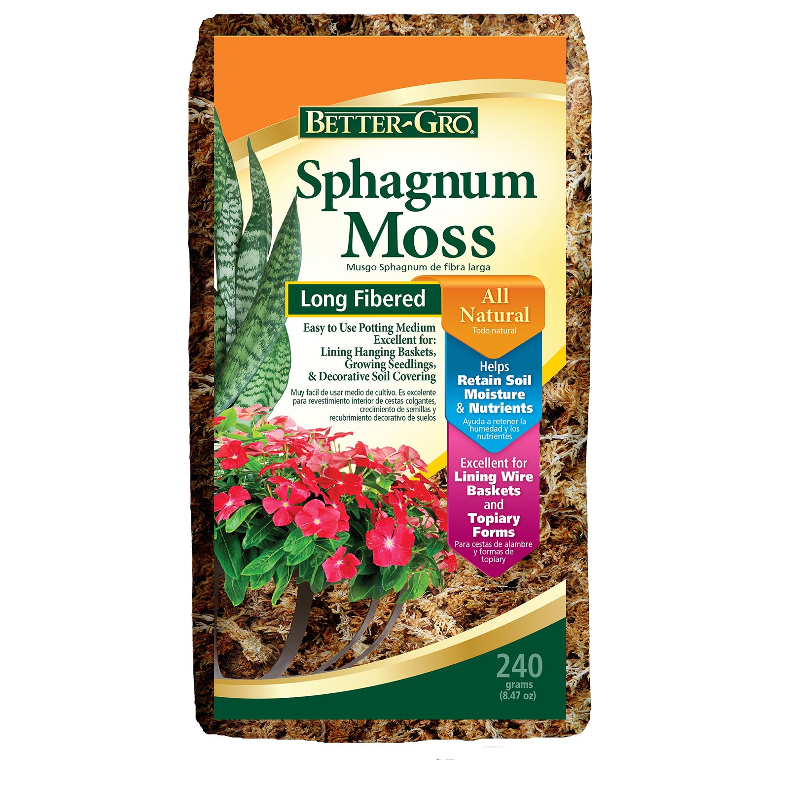 Sphagnum Moss - 100% Natural, Long-Fiber Moss for Orchids, Ferns, and Hostas,... gallery
