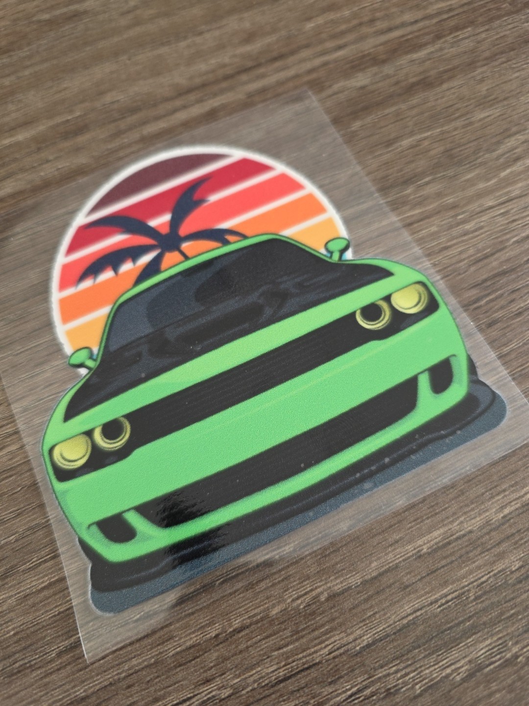 Muscle Car Sunset UV DTF Raised DECAL STICKER Waterproof High Quality 4in gallery