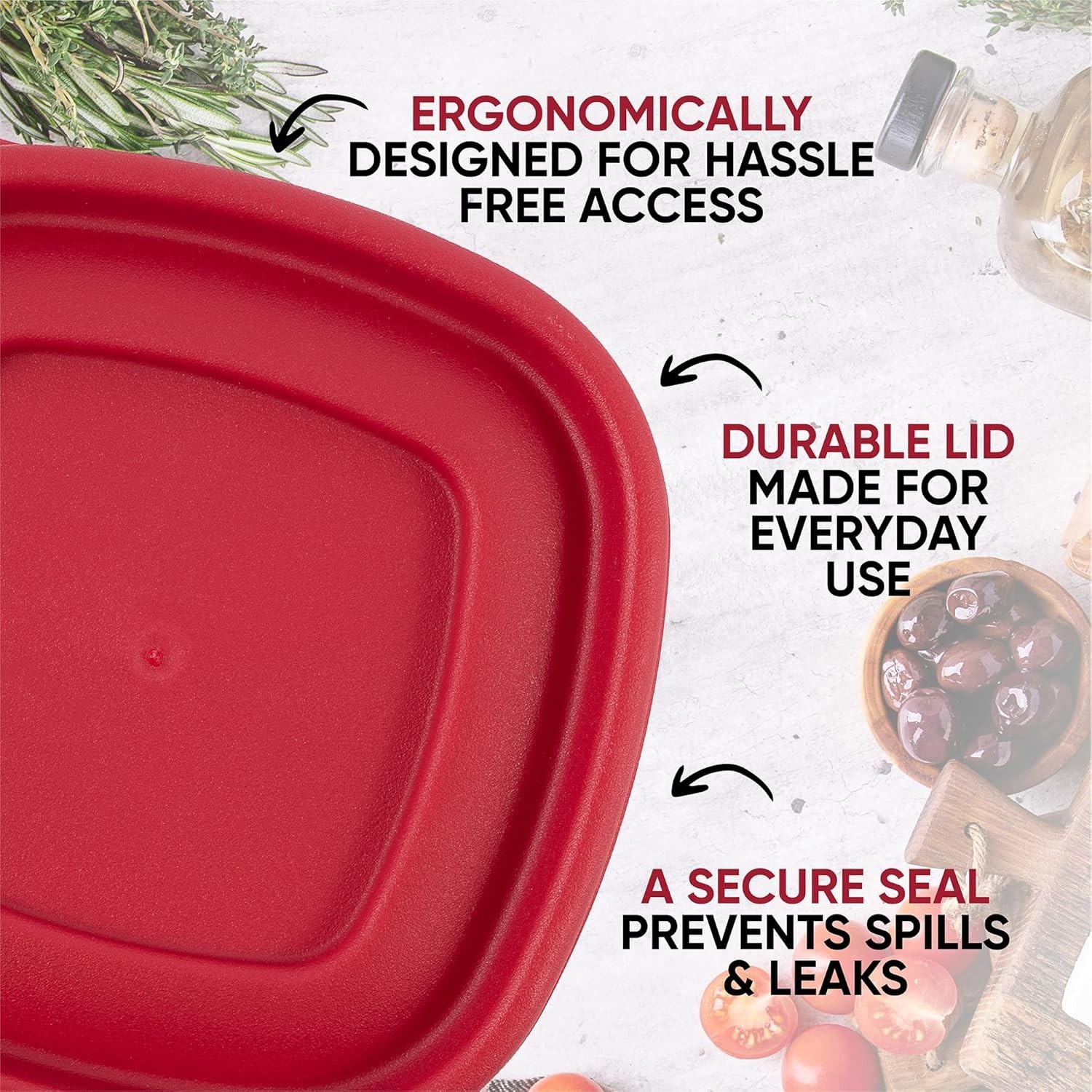 Replacement 4.75" Lids for Rubbermaid Food Storage Containers 1.25 & 2-Cup (4) gallery