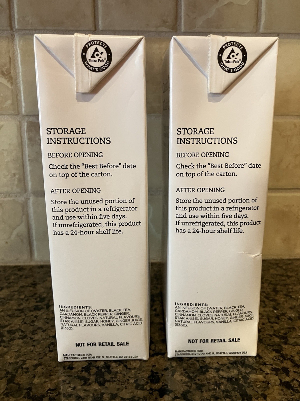 STARBUCKS DISCONTINUED Classic Chai Concentrate 2 pack (BB 08/04/2026) gallery