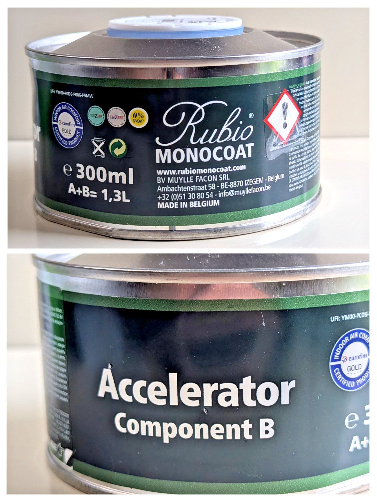 Rubio Monocoat Accelerator Component B - 300 mL Metal Can - Made in Belgium NEW gallery