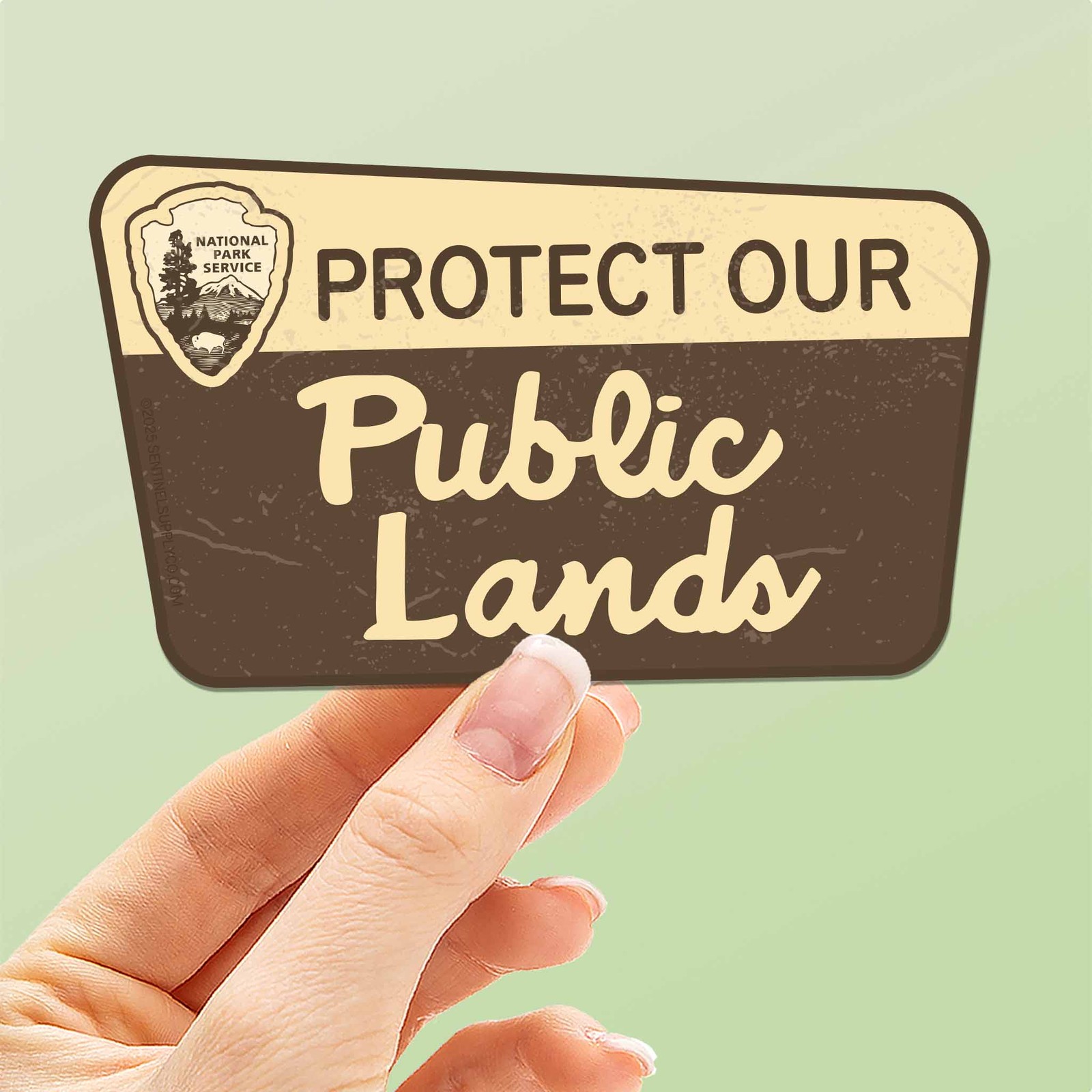 Protect Our Public Lands Sticker - Vintage National Park Sign gallery