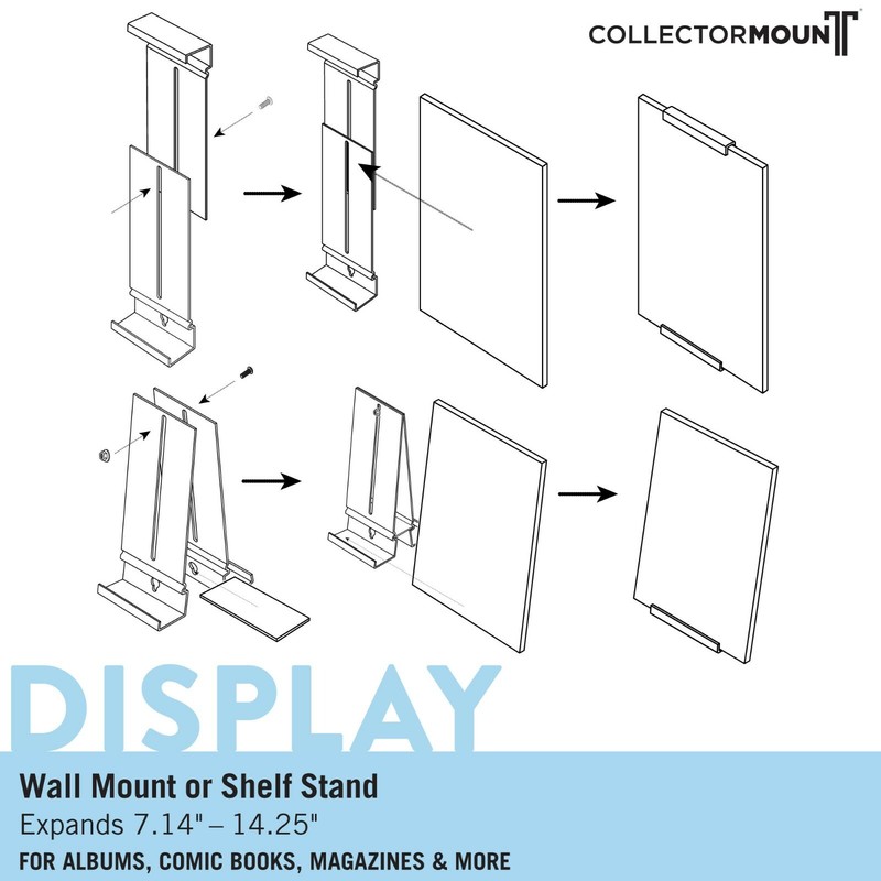 ComicMount™ Invisible Comic Book Display Shelf Stand and Wall Mount gallery