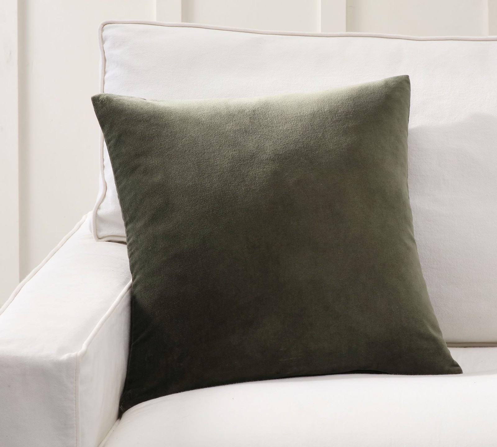 Everywhere Velvet Pillow Moss gallery